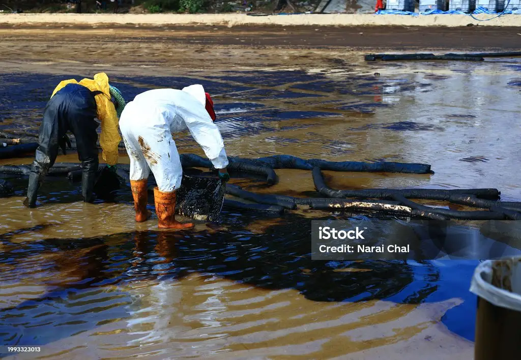 Local community in the Niger Delta affected by the Nigerian oil spill environmental disaster