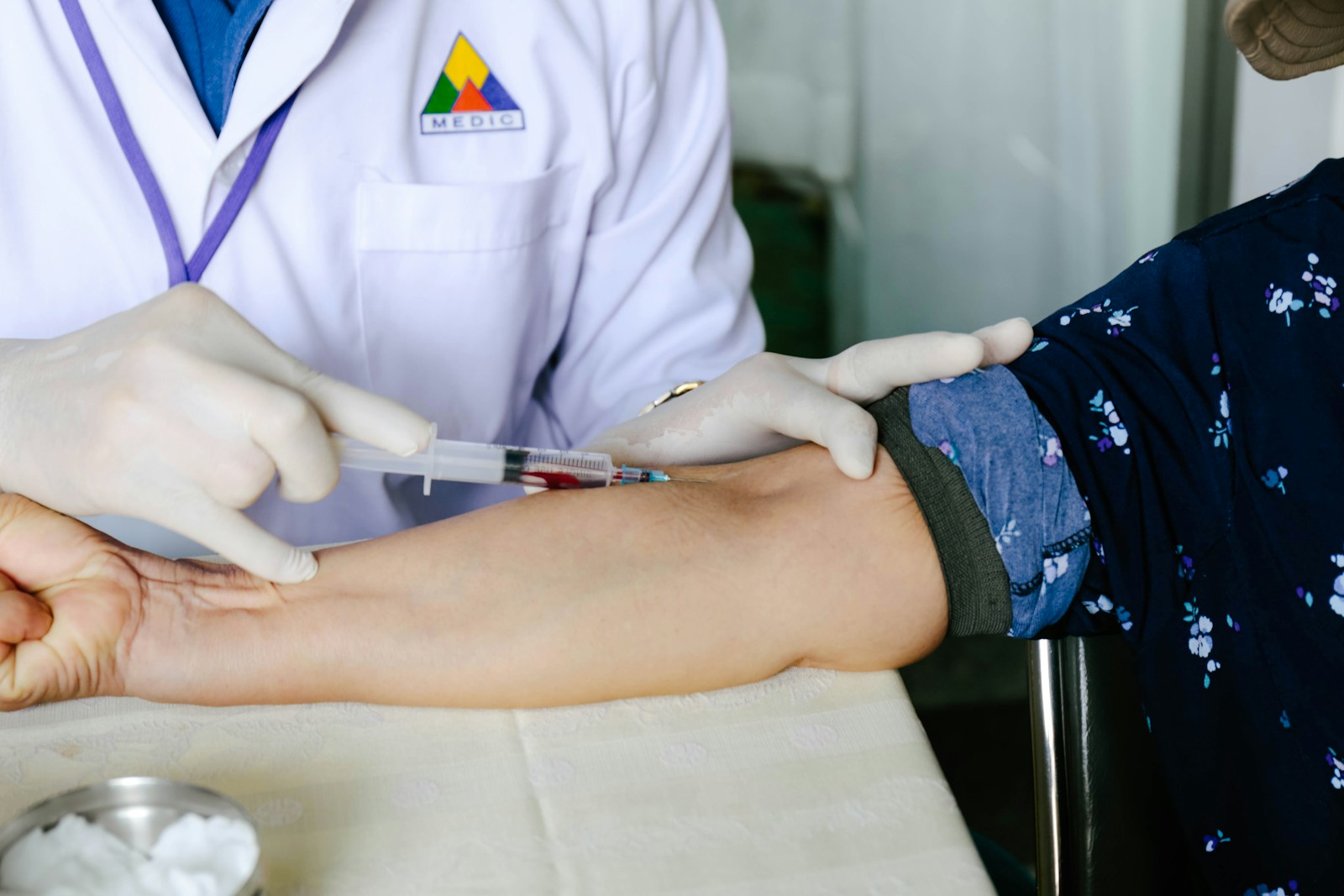 Blood Donation Mauritius: person injecting person's arm