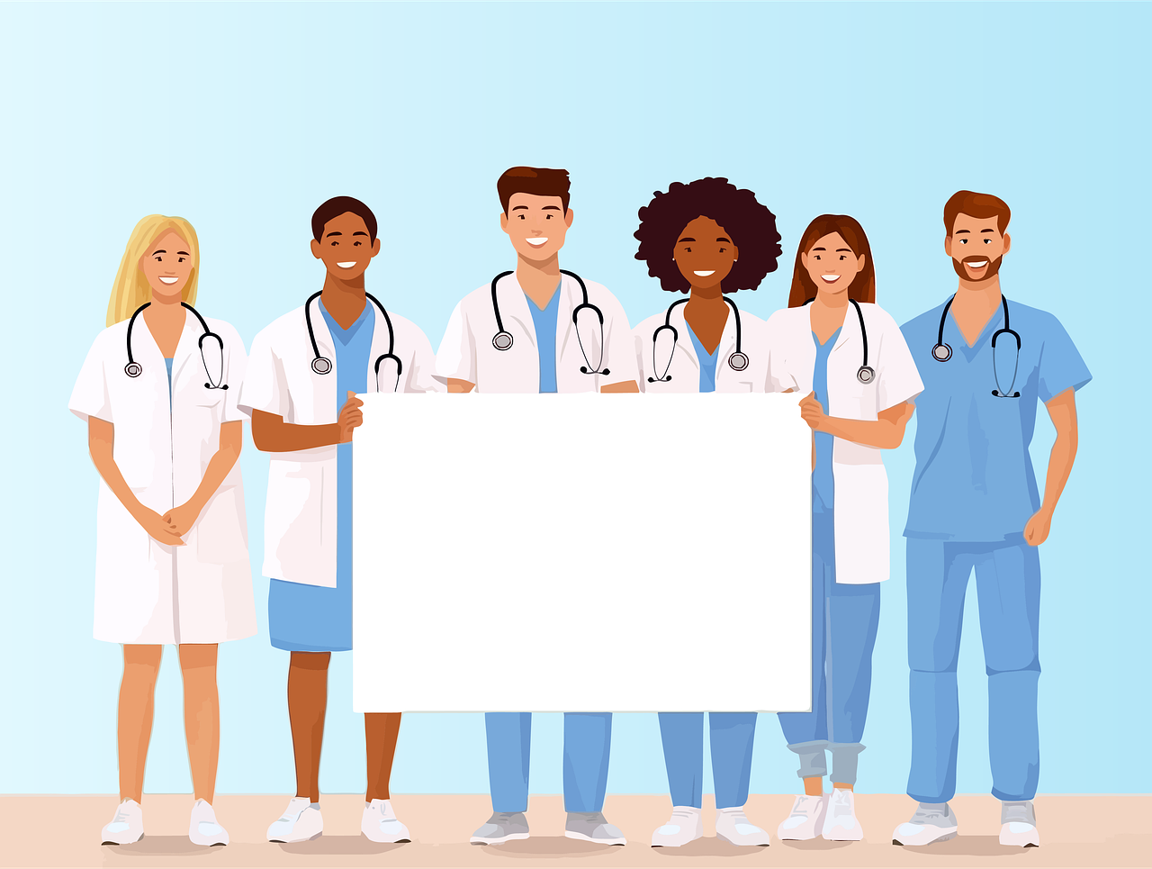 C-Care Mauritius: ai generated, healthcare, workers, medical, banner, team, doctors, nurses, health, message, announcement, hospital, staff, promotion, teamwork, awareness, advertisement, care, professionals, personnel, copy space